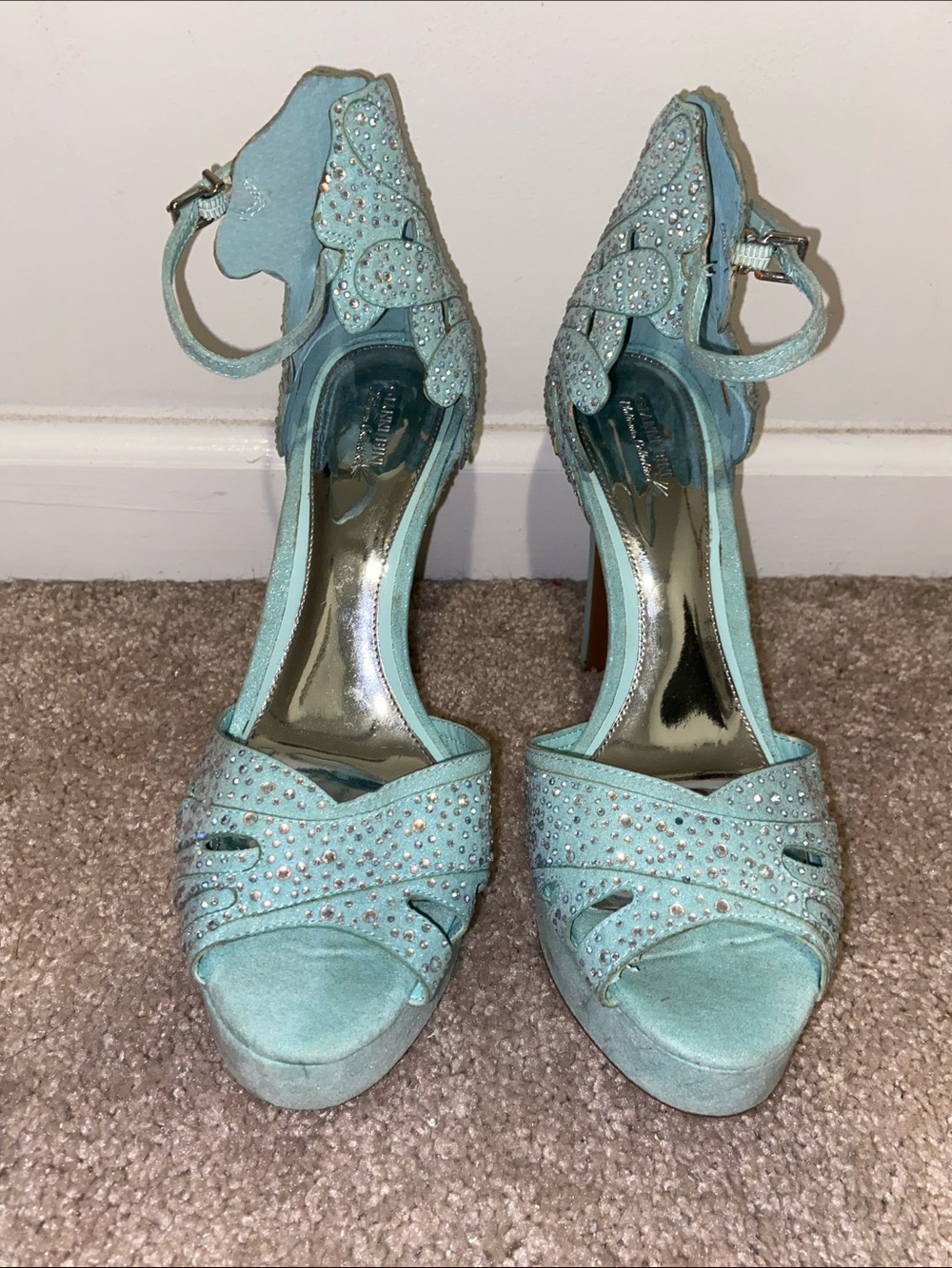 Gianni Bini Platinum Collection Rhinestone Platform Heels